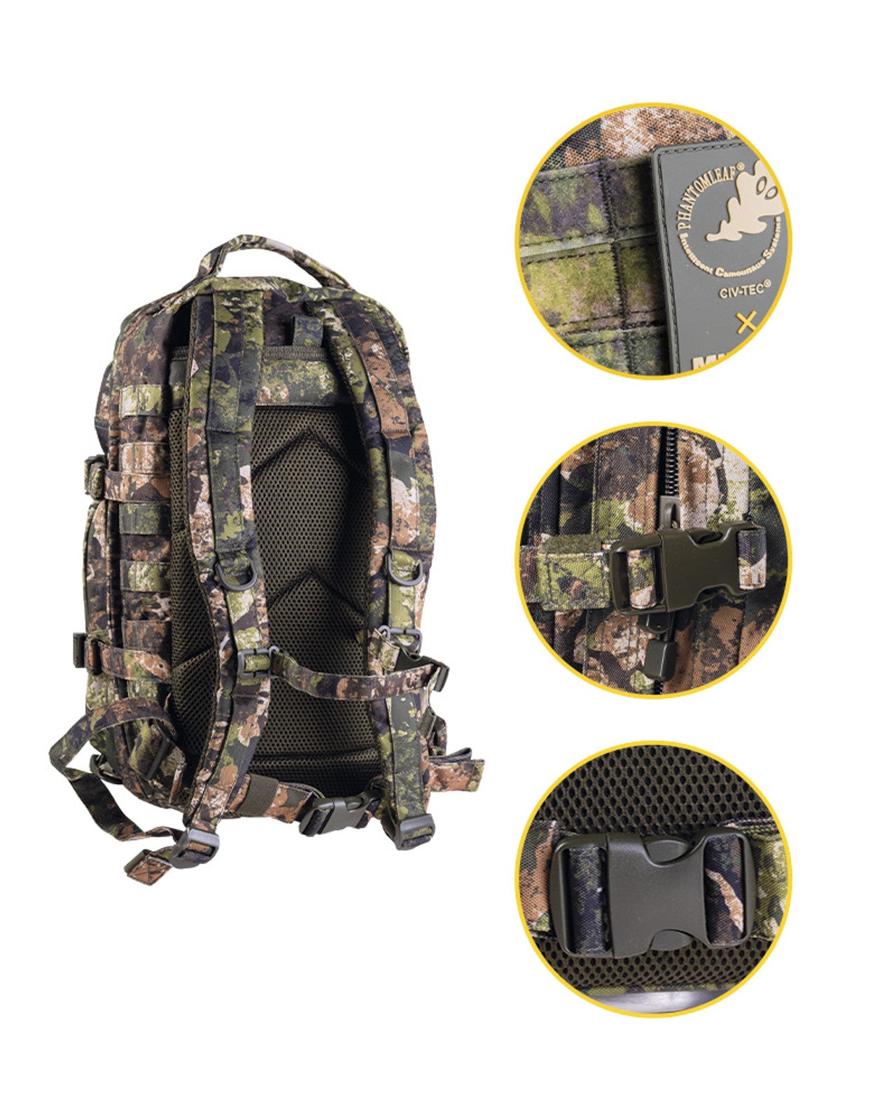 Phantomleaf® CIV-TEC® Gen. I Wasp I Z3A Small MOLLE Assault Pack