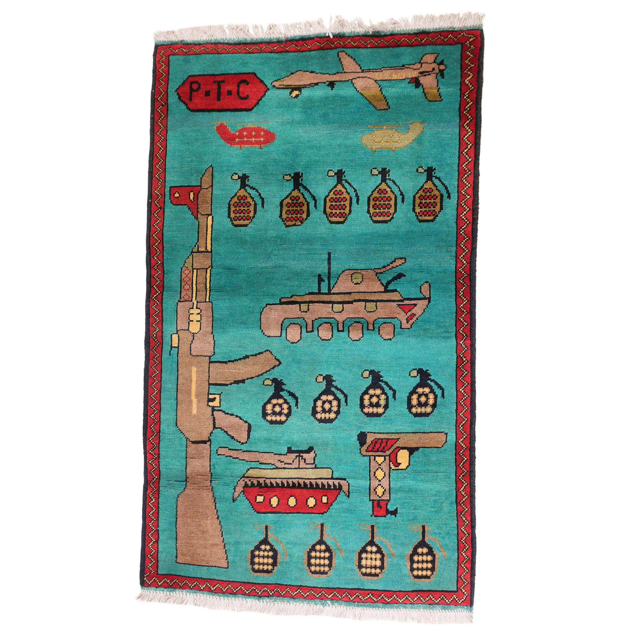 Single AK Pattern Afghan Rug