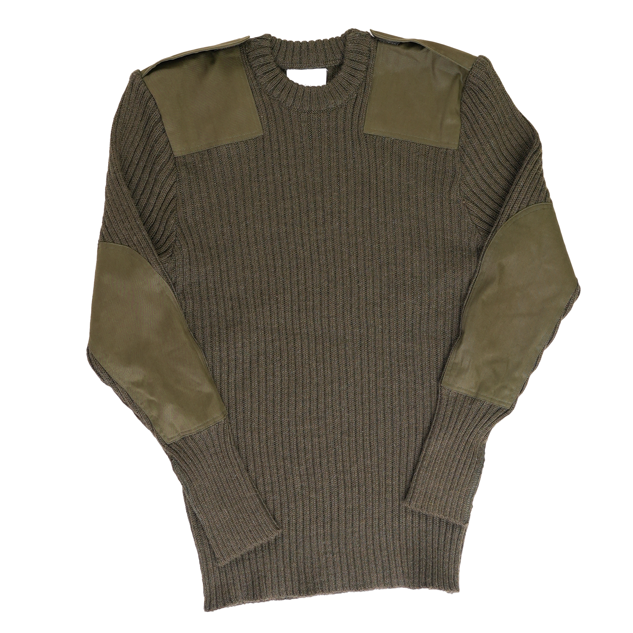 Issued British Army OD Green Wool Commando Sweater