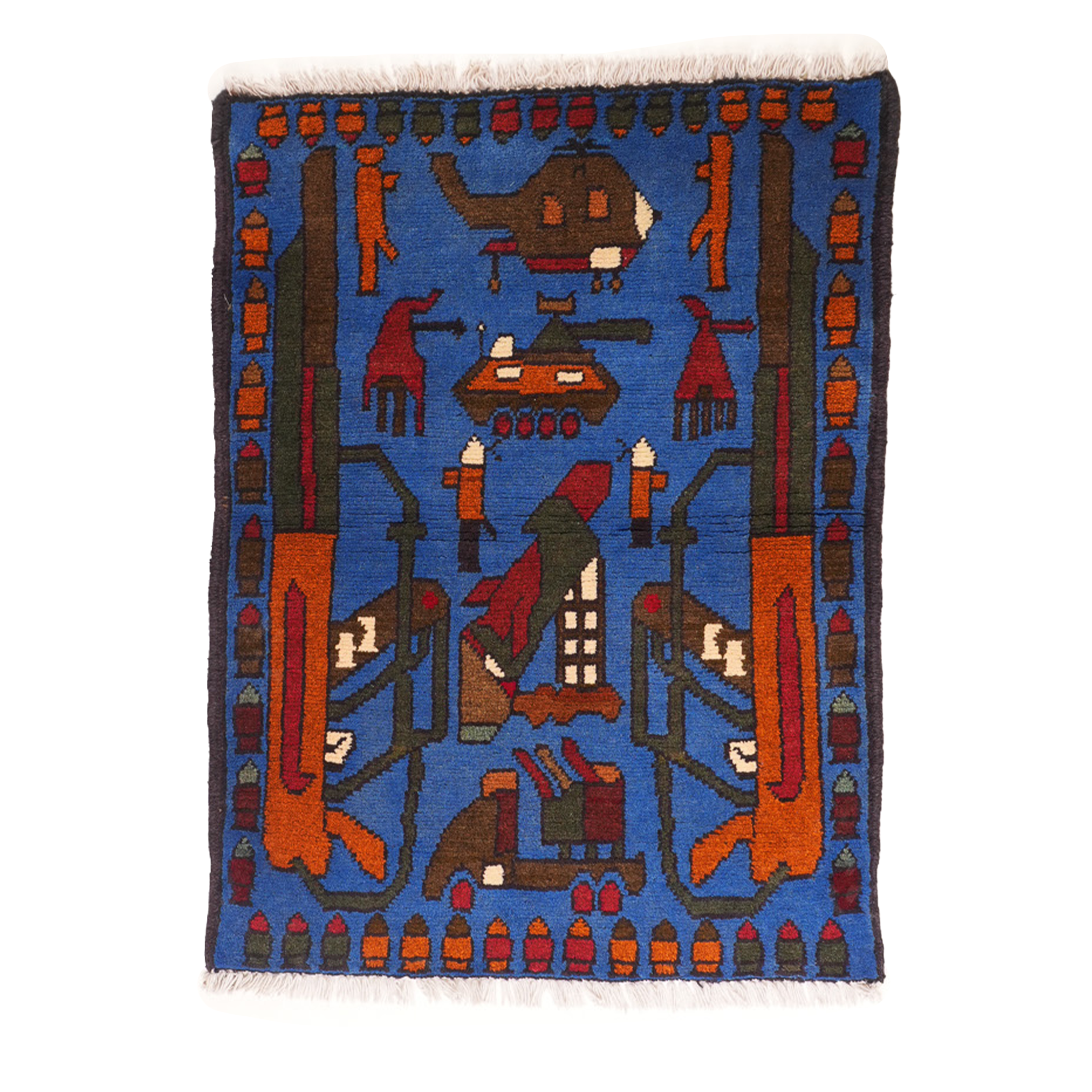 Afghan Double AK Pattern War Rug