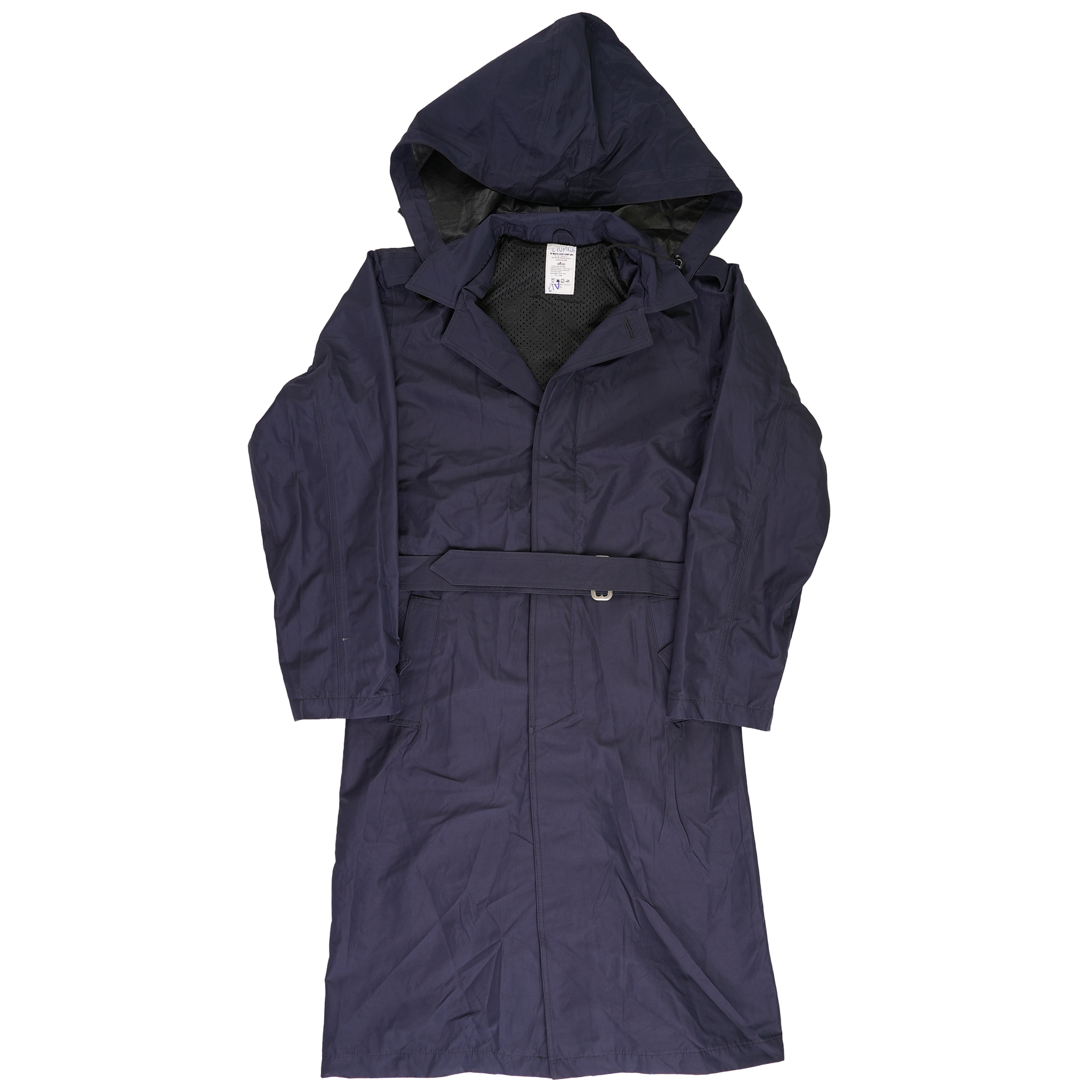 Unissued Romanian Waterproof Trenchcoat w/ Waist Belt & Hood