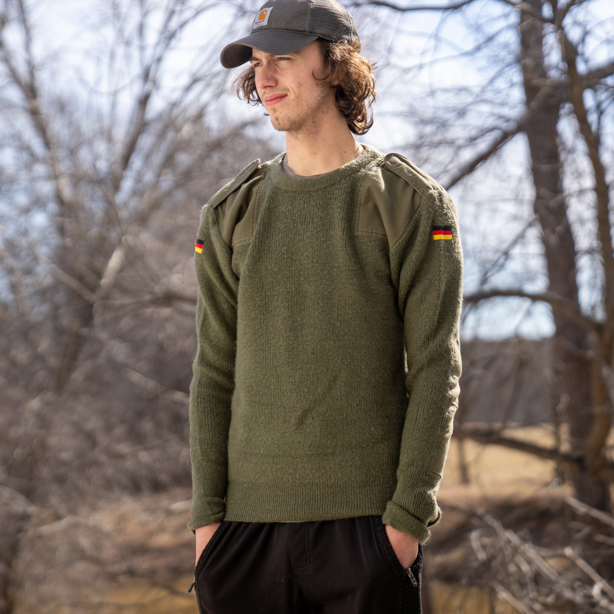 Issued German OD Green Commando Pullover Sweater