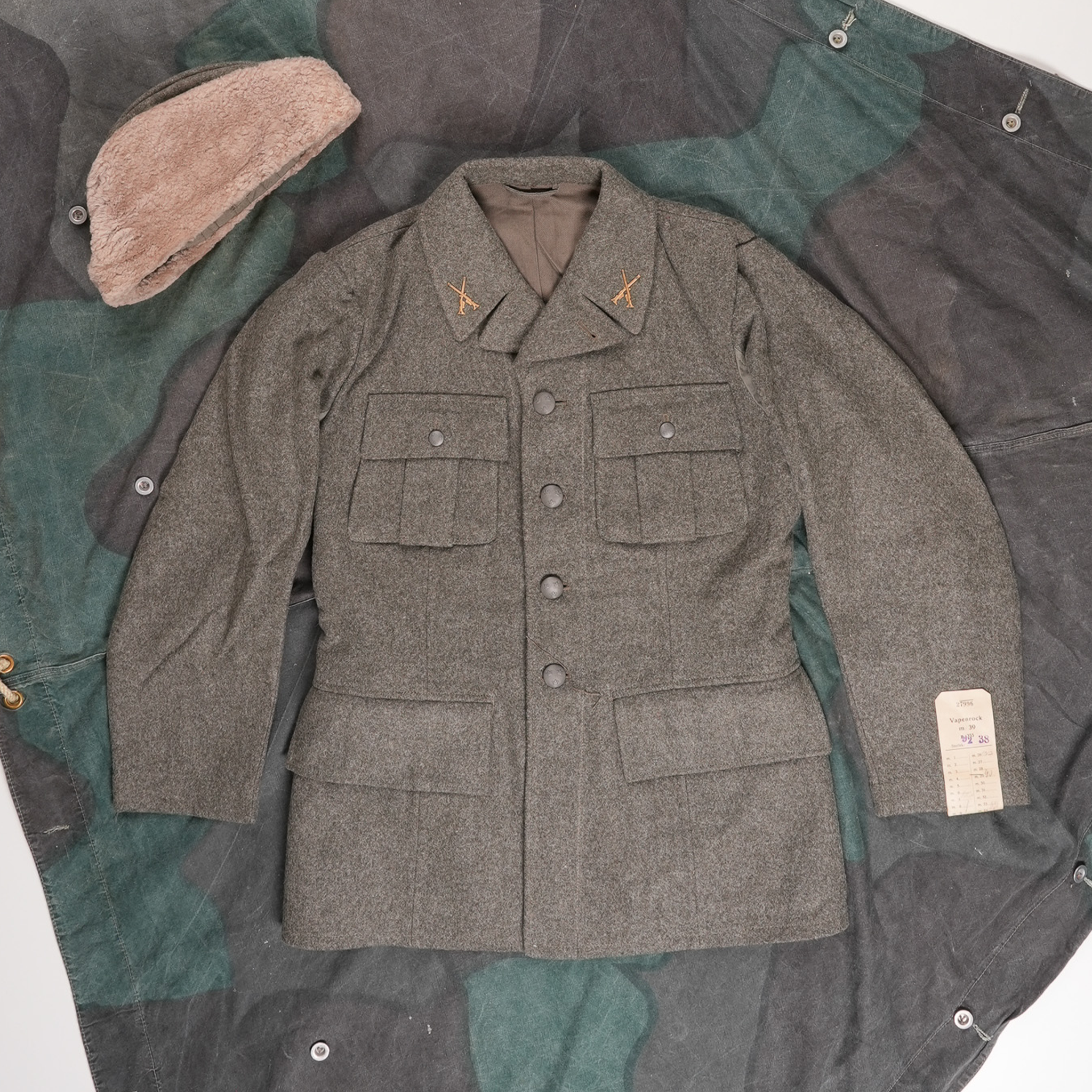 Swedish wool field jacket and hat