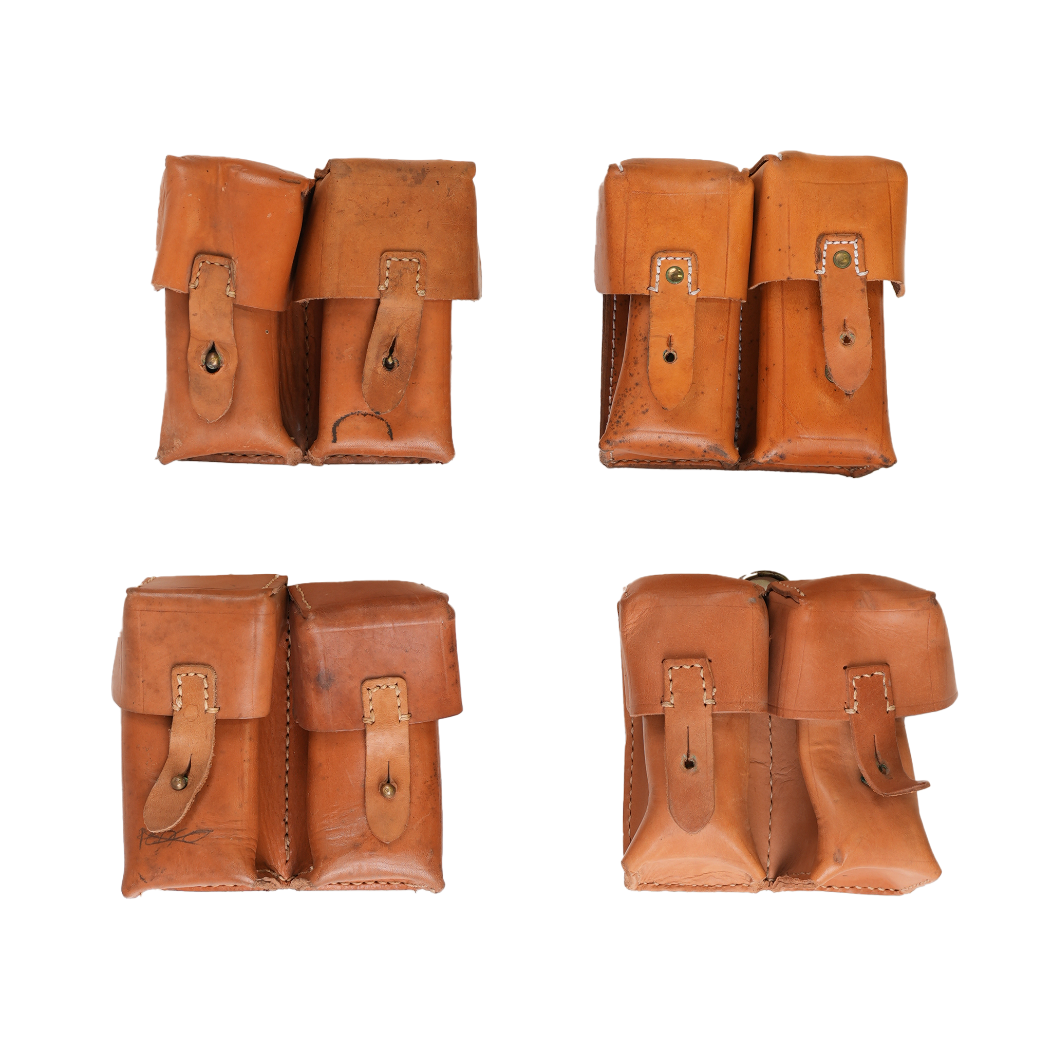 Issued Serbian Leather Double Mauser/SKS Stripper Clip Pouch