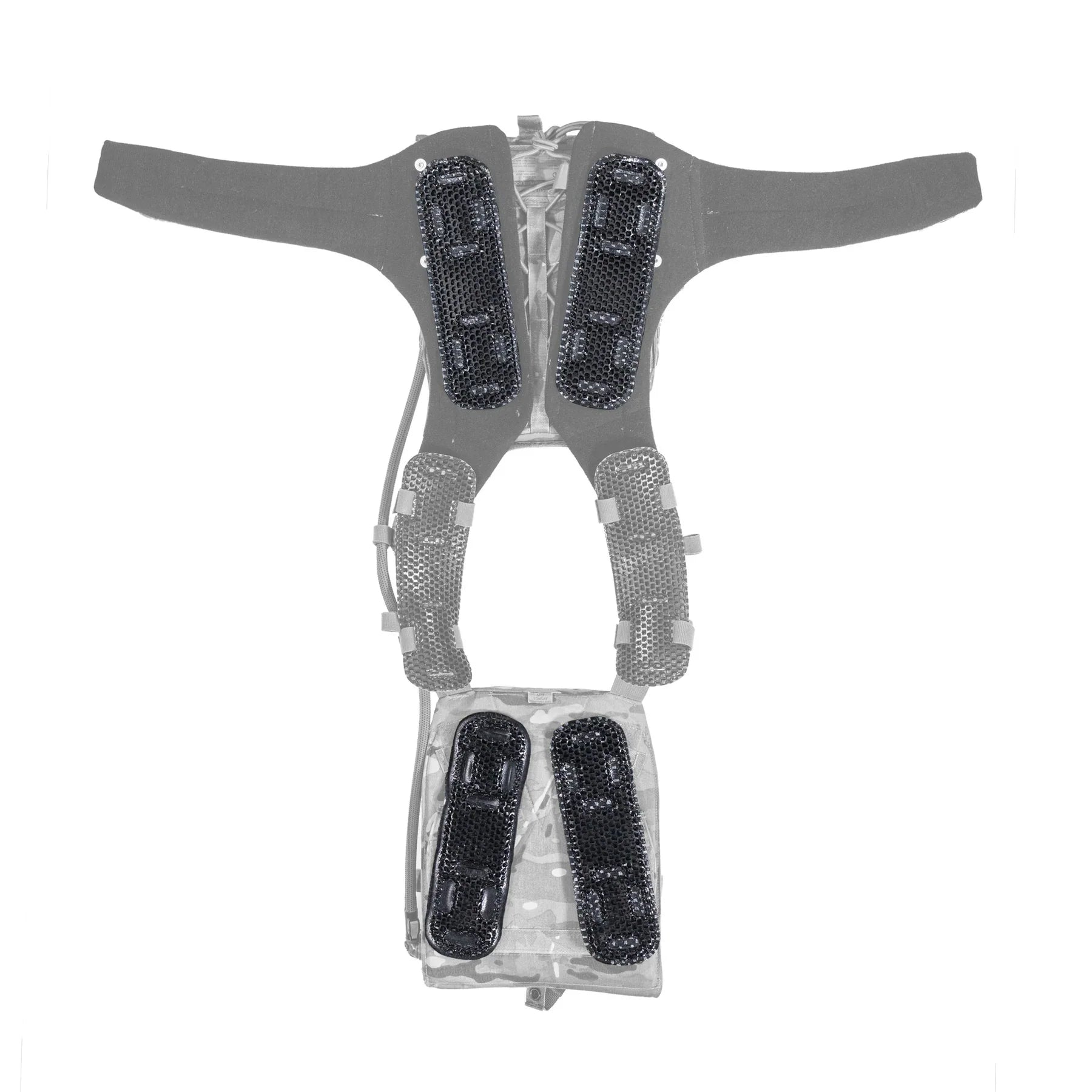 ICEVENTS® Classic Plate Carrier Ventilation Pontoons (Crye AVS Harness Pad Set, hook backing, 2 / 4 / 6 Packs, fits any loop-lined plate carrier, cummerbund)