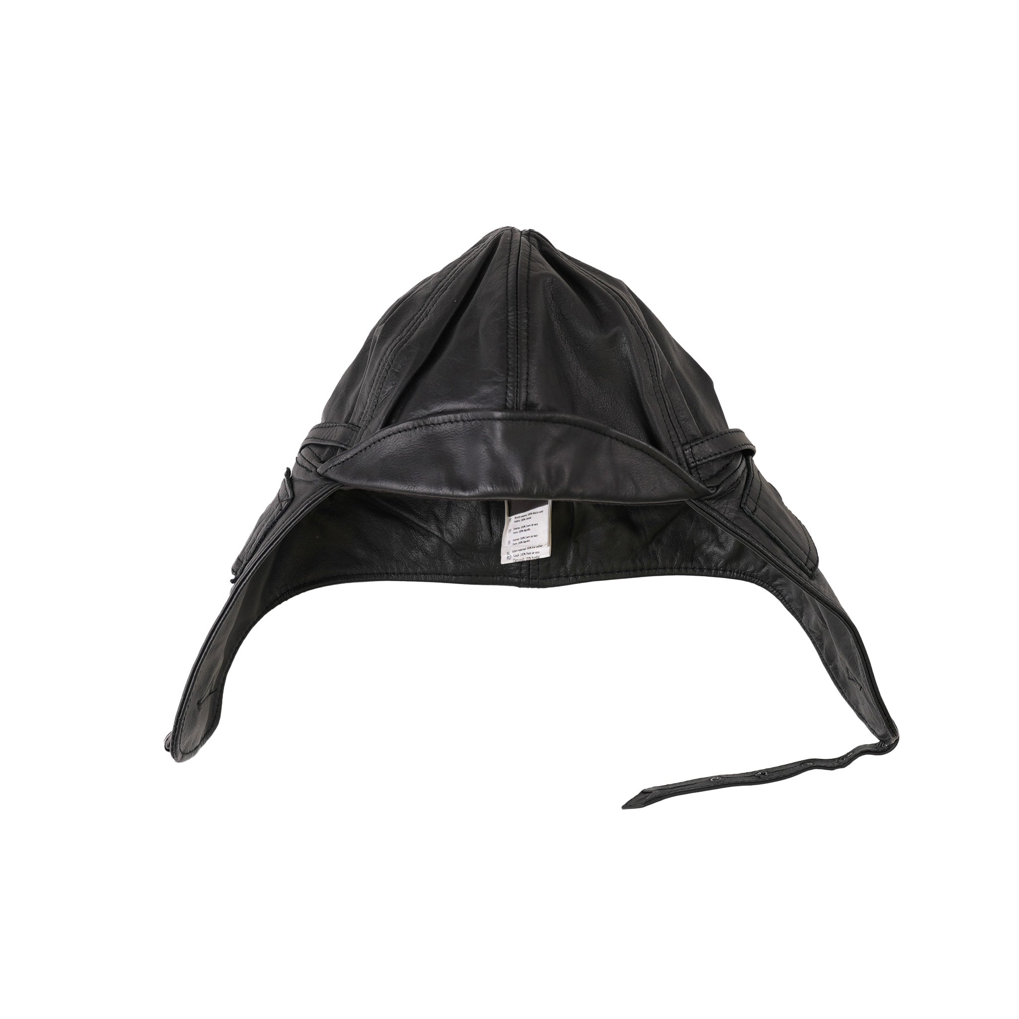 Mil-Tec Black Leather Aviation Helmet