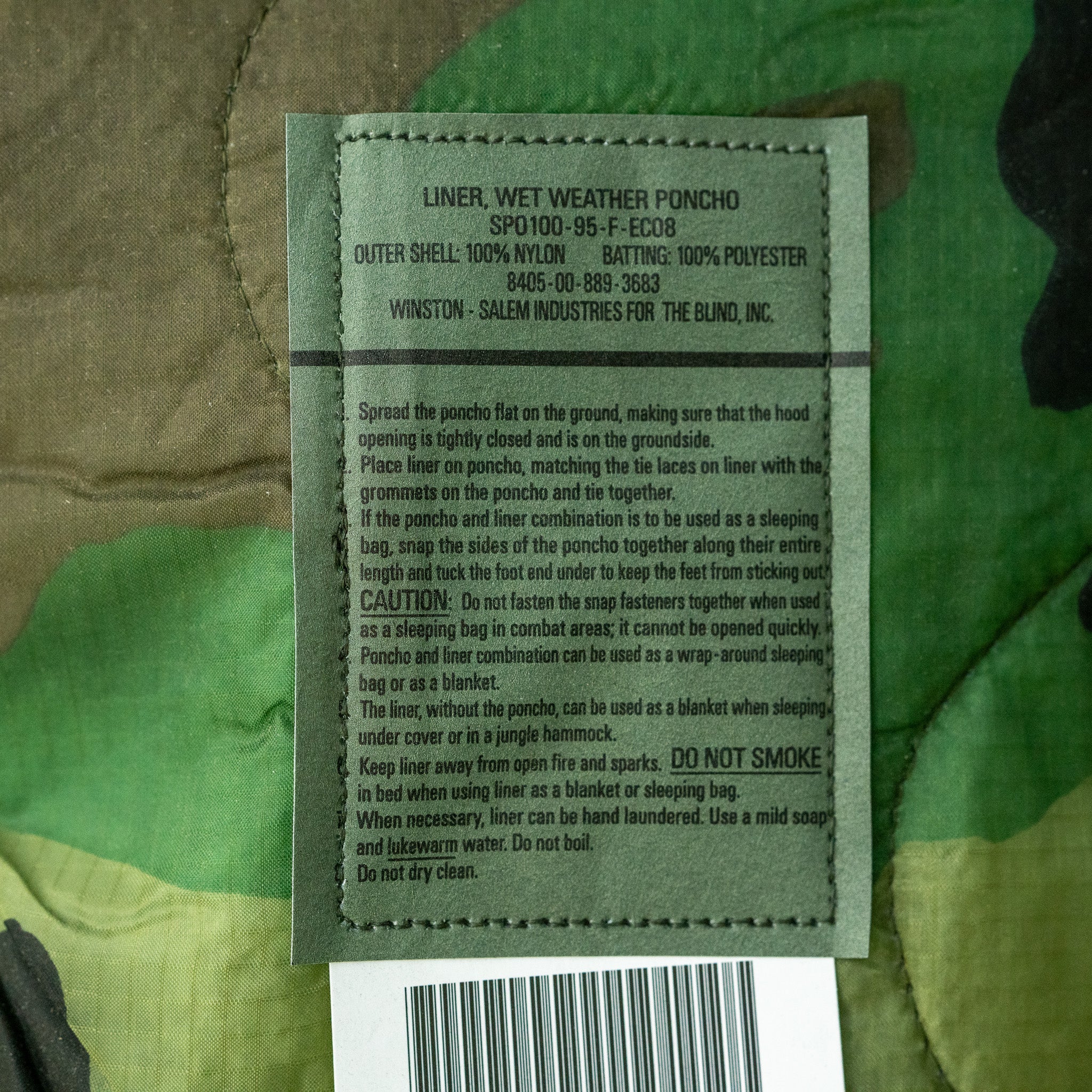 Unissued USGI M81 Woodland Poncho Liner/Woobie