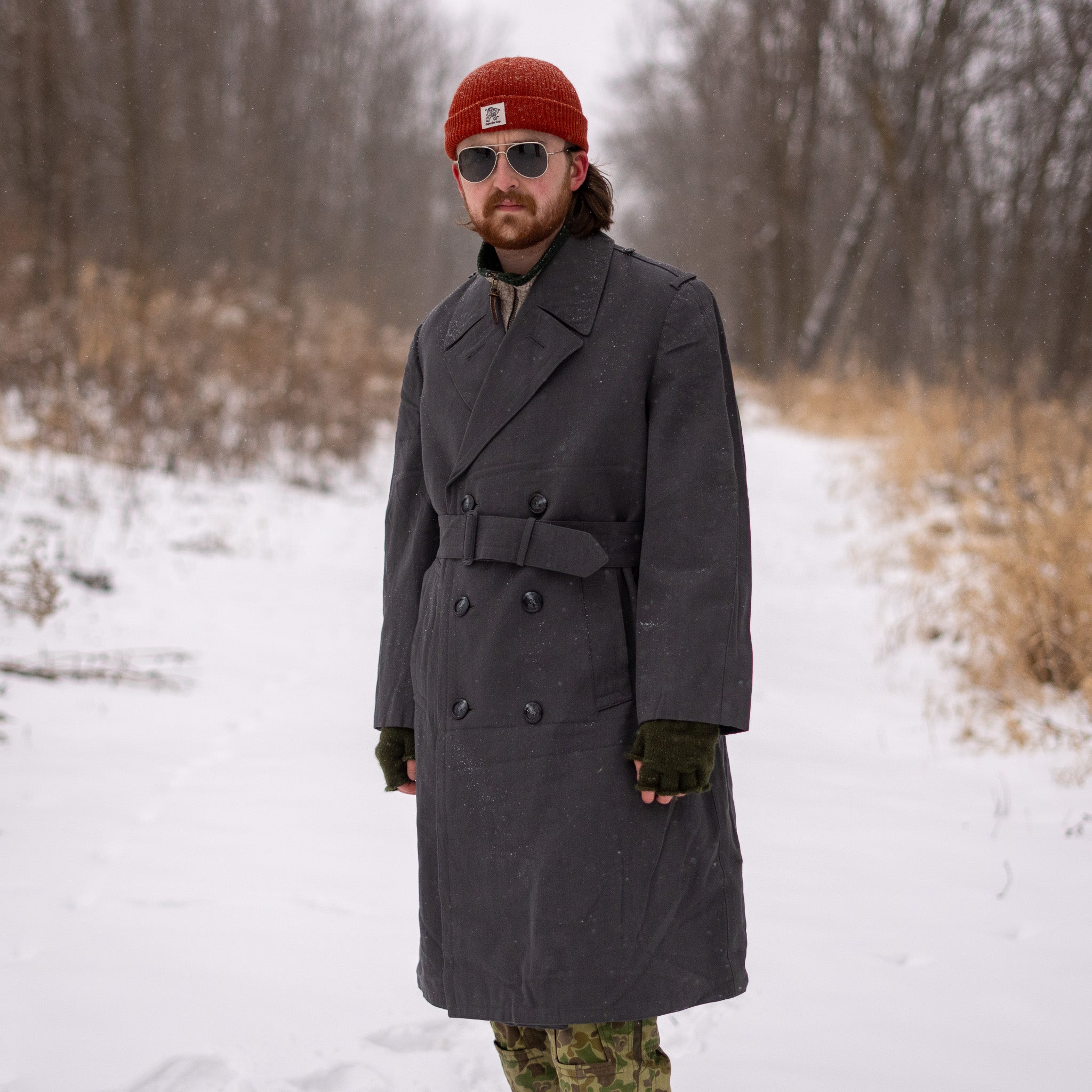 German Double-Breasted Overcoat w/Plastic Buttons