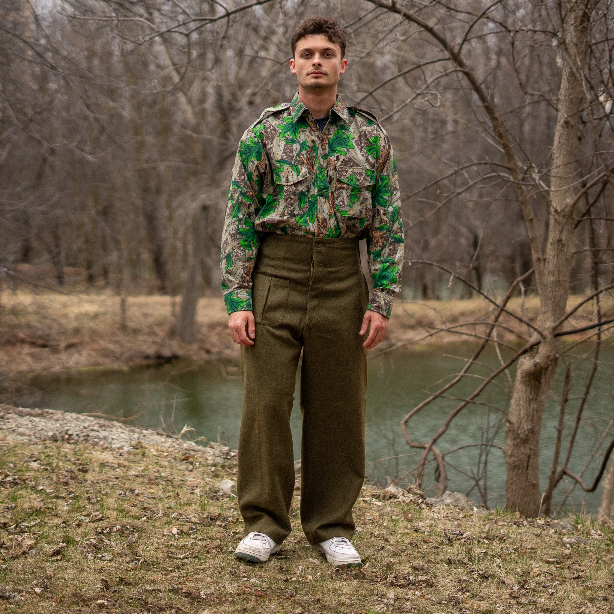 Issued Greek Wool Battledress Trousers