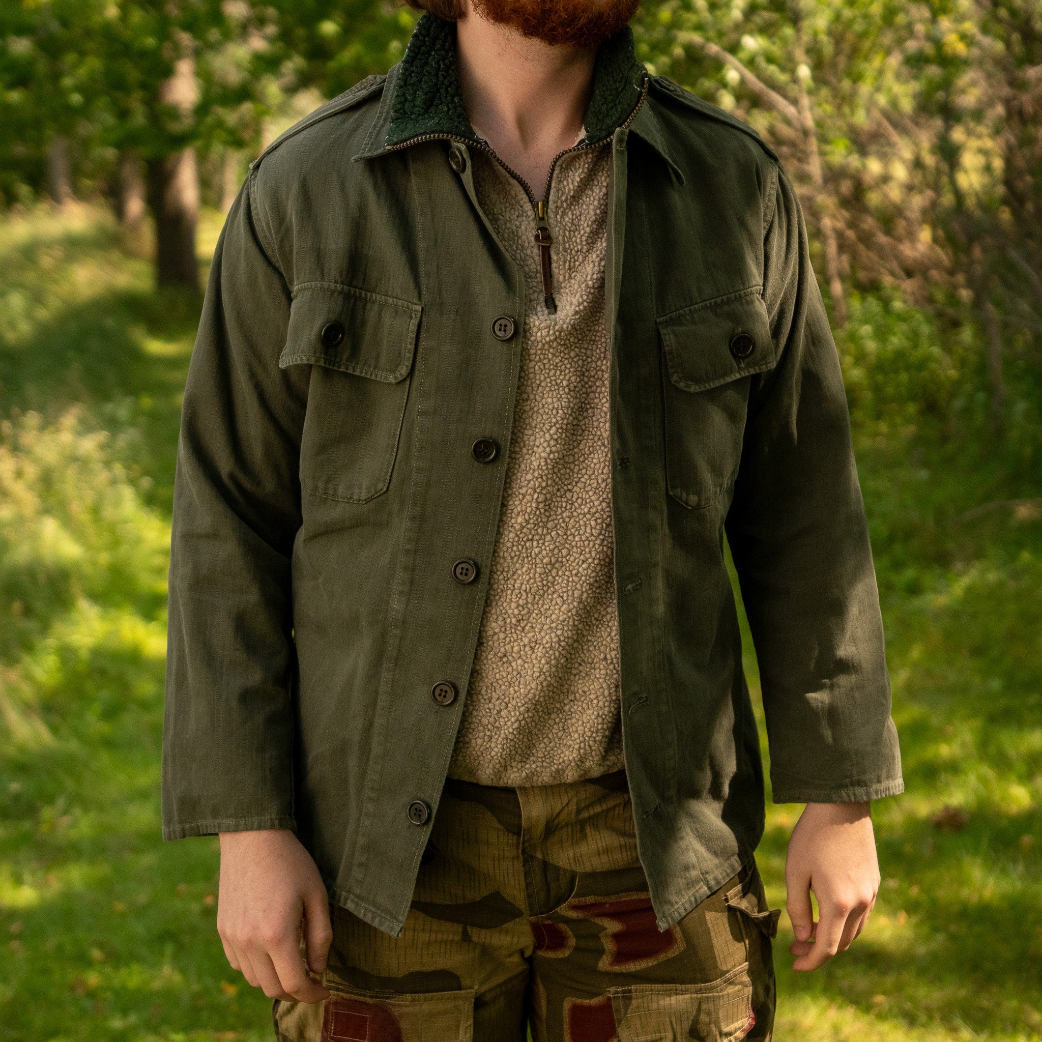 Issued Dutch P43 HBT Fatigue Shirt