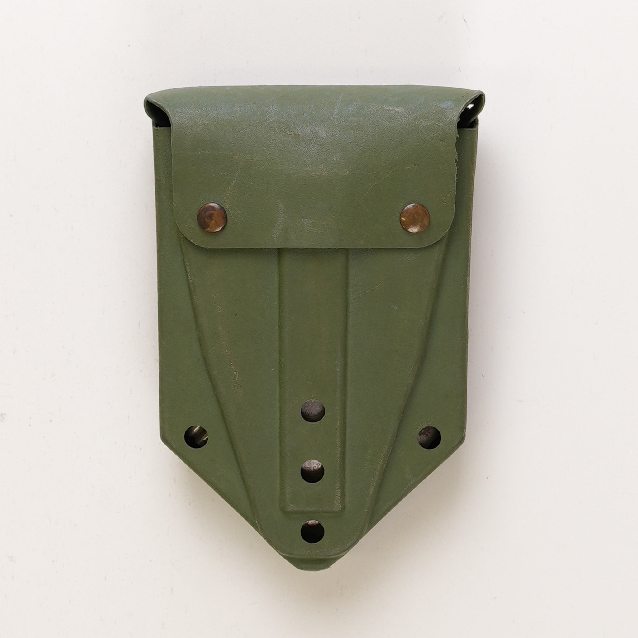 Issued German OD Tri Fold Shovel W/Rubberized Shovel Cover