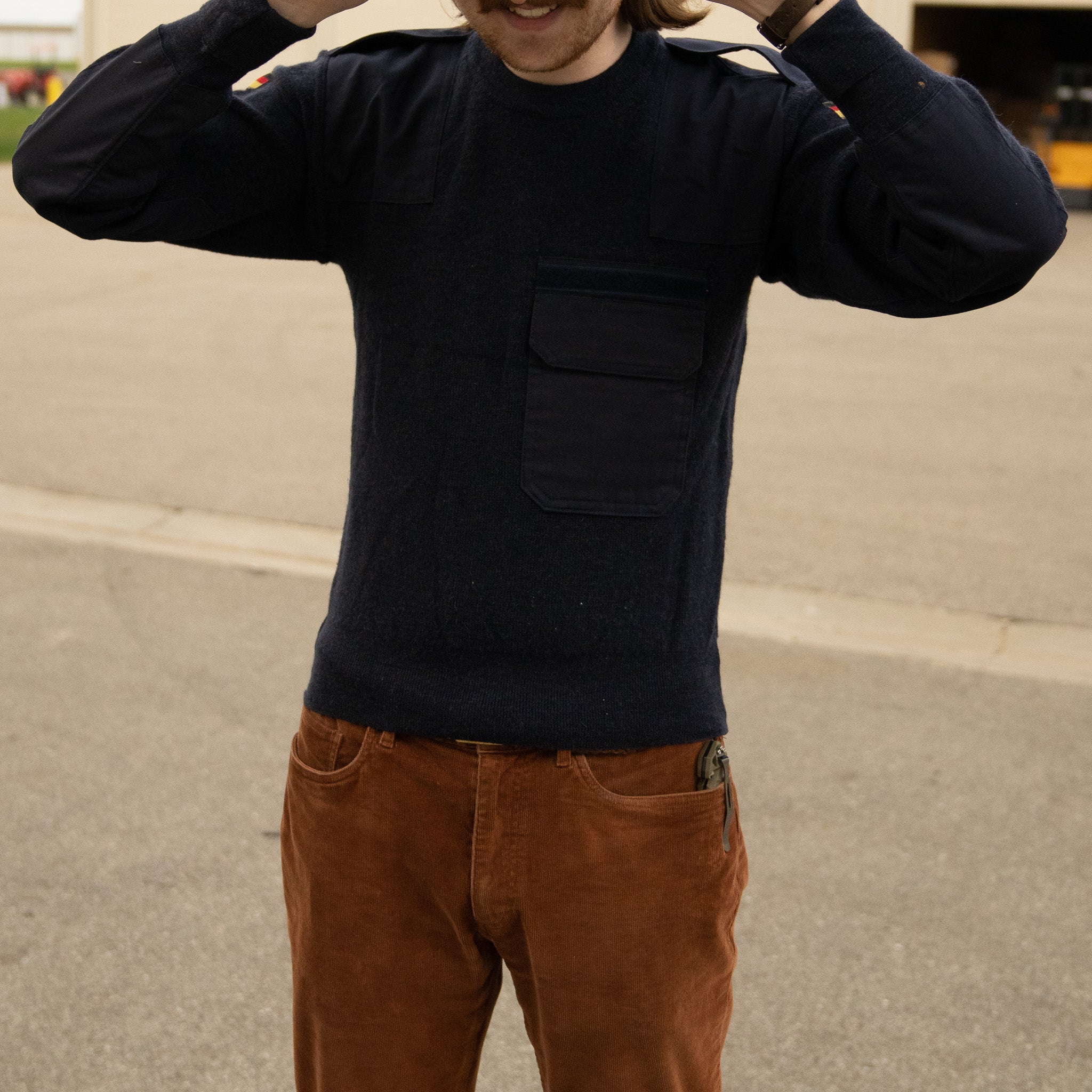 Issued German Blue Commando Sweater