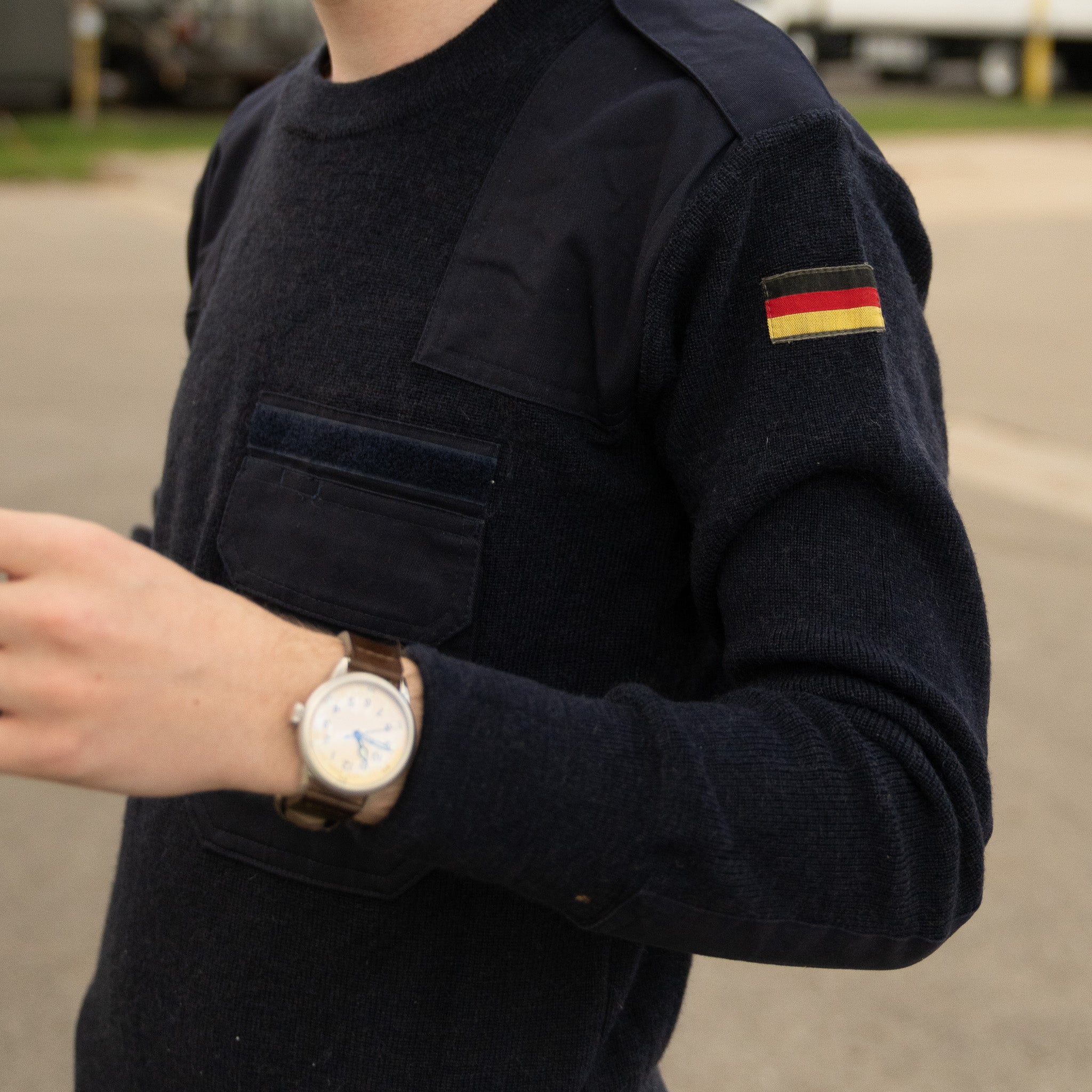 Issued German Blue Commando Sweater