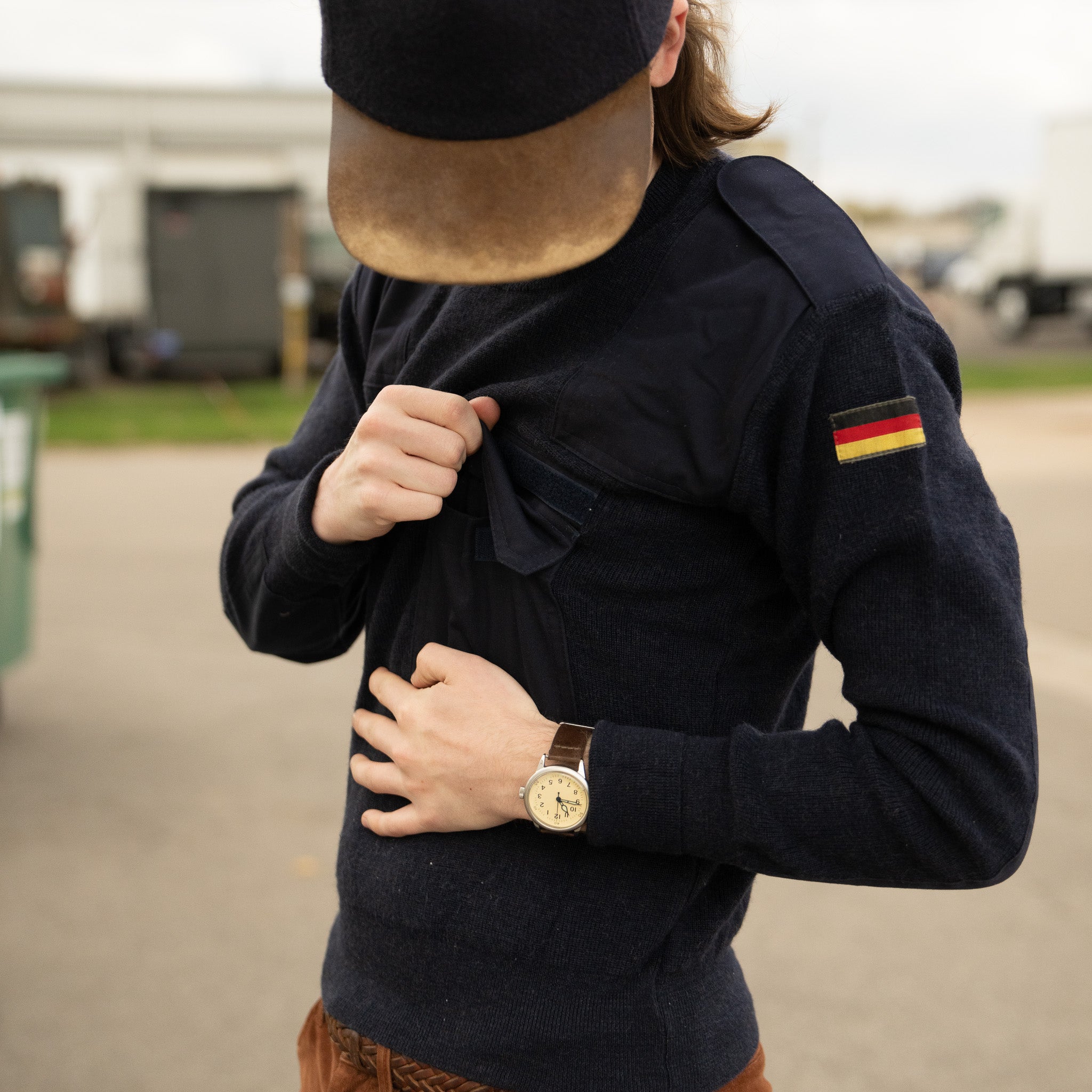 Issued German Blue Commando Sweater