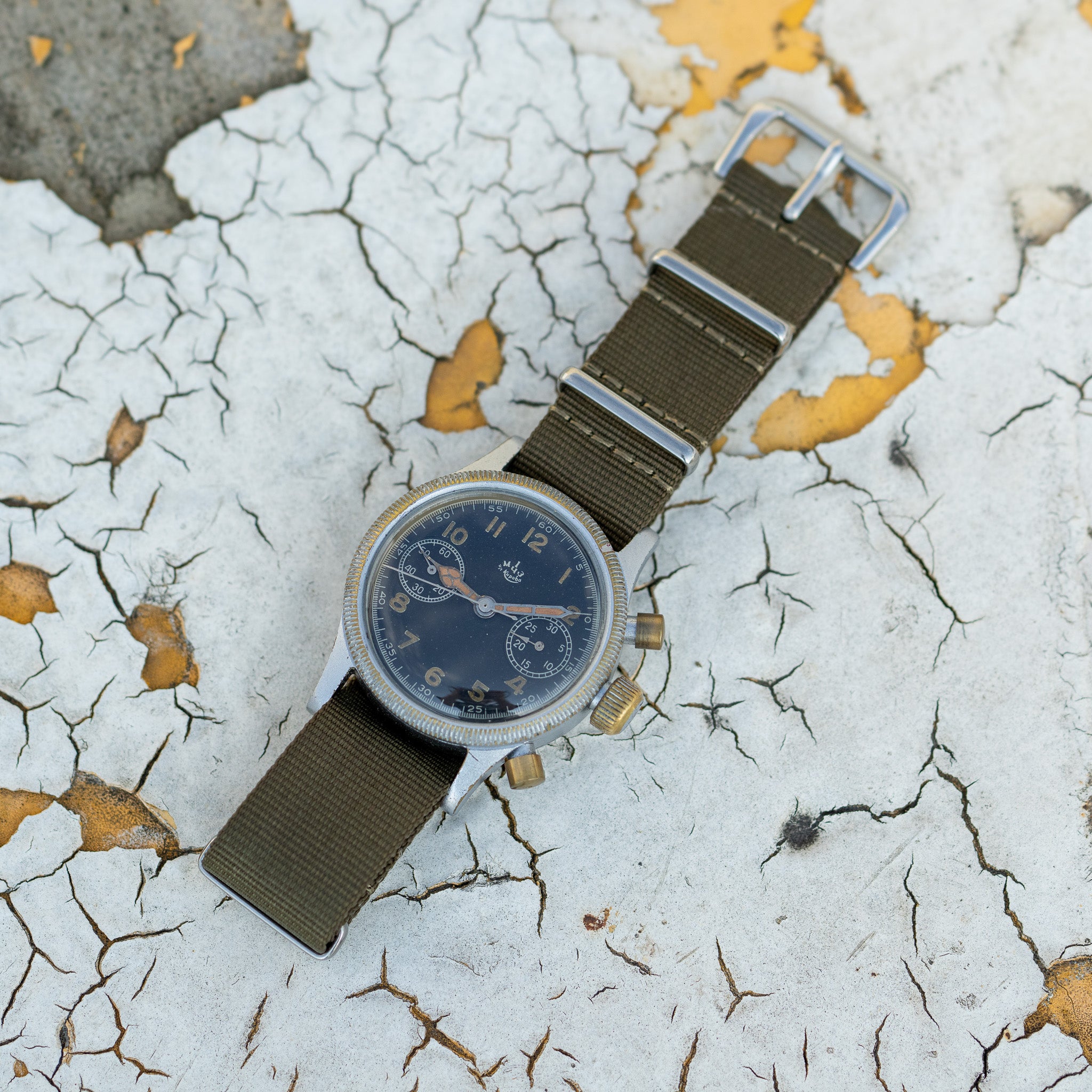 Soviet-Made GlashΓΌtte Flieger Chronograph Watch