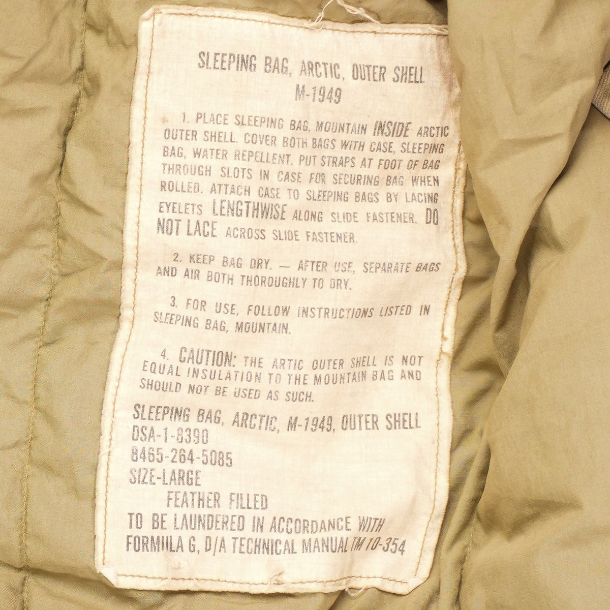 Issued USGI M1949 Sleeping Bag