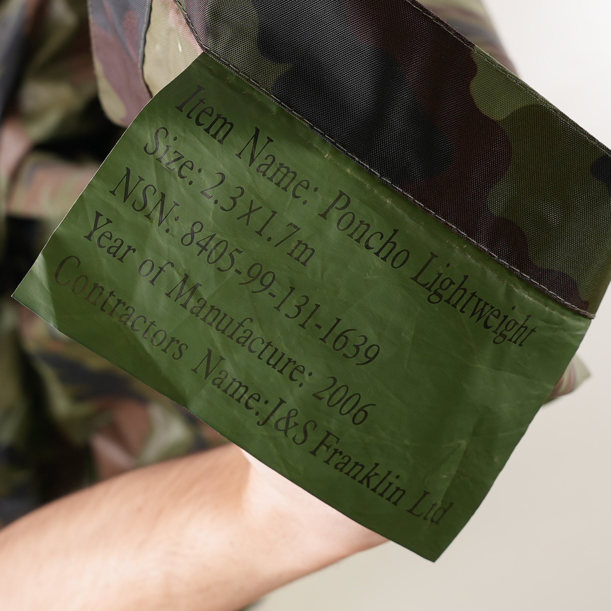 Grade 2 Irish DPM Lightweight Rain Poncho