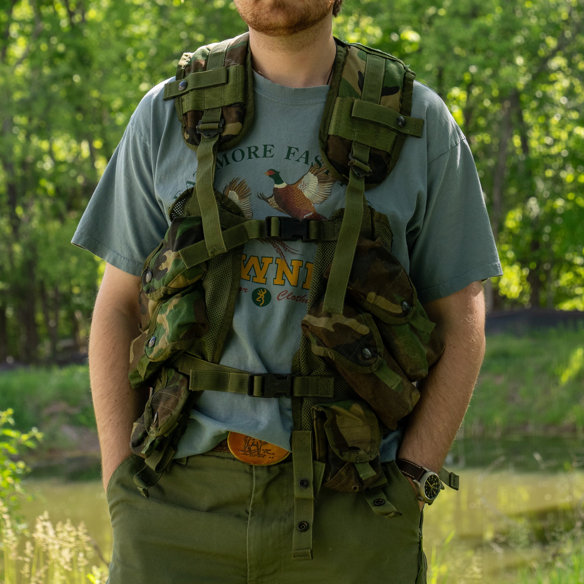 Issued USGI Woodland Enhanced Load Bearing Vest