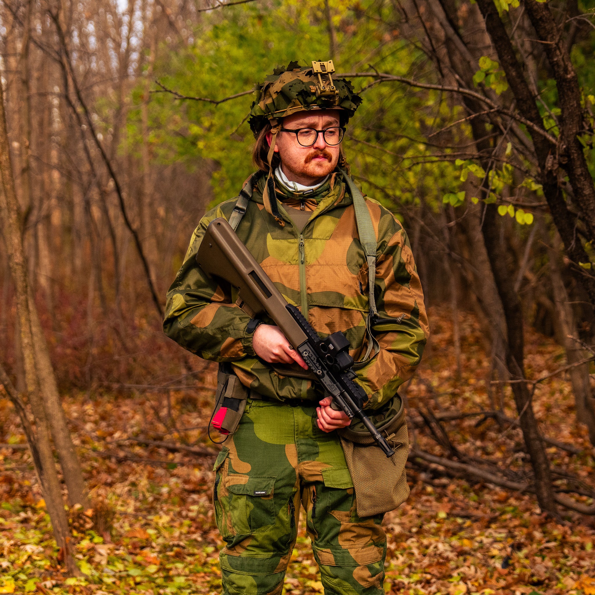 QILO x AP Retro Windbreaker in Norwegian Woodland