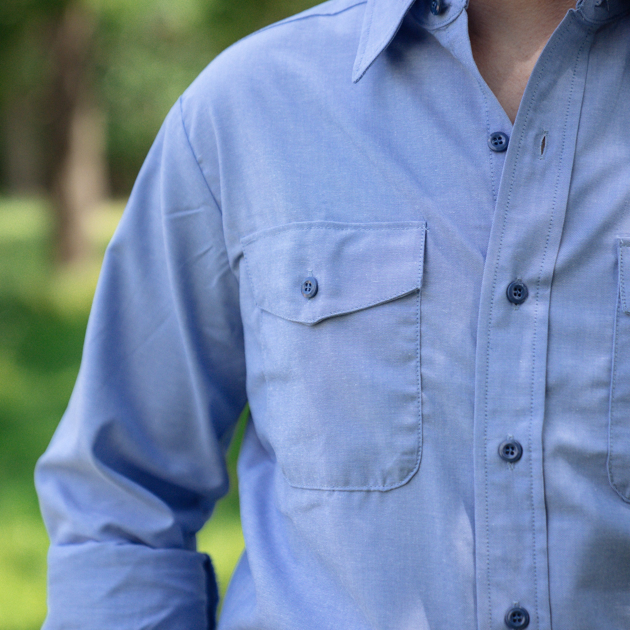 Deadstock Long Sleeve Chambray Utility Shirt