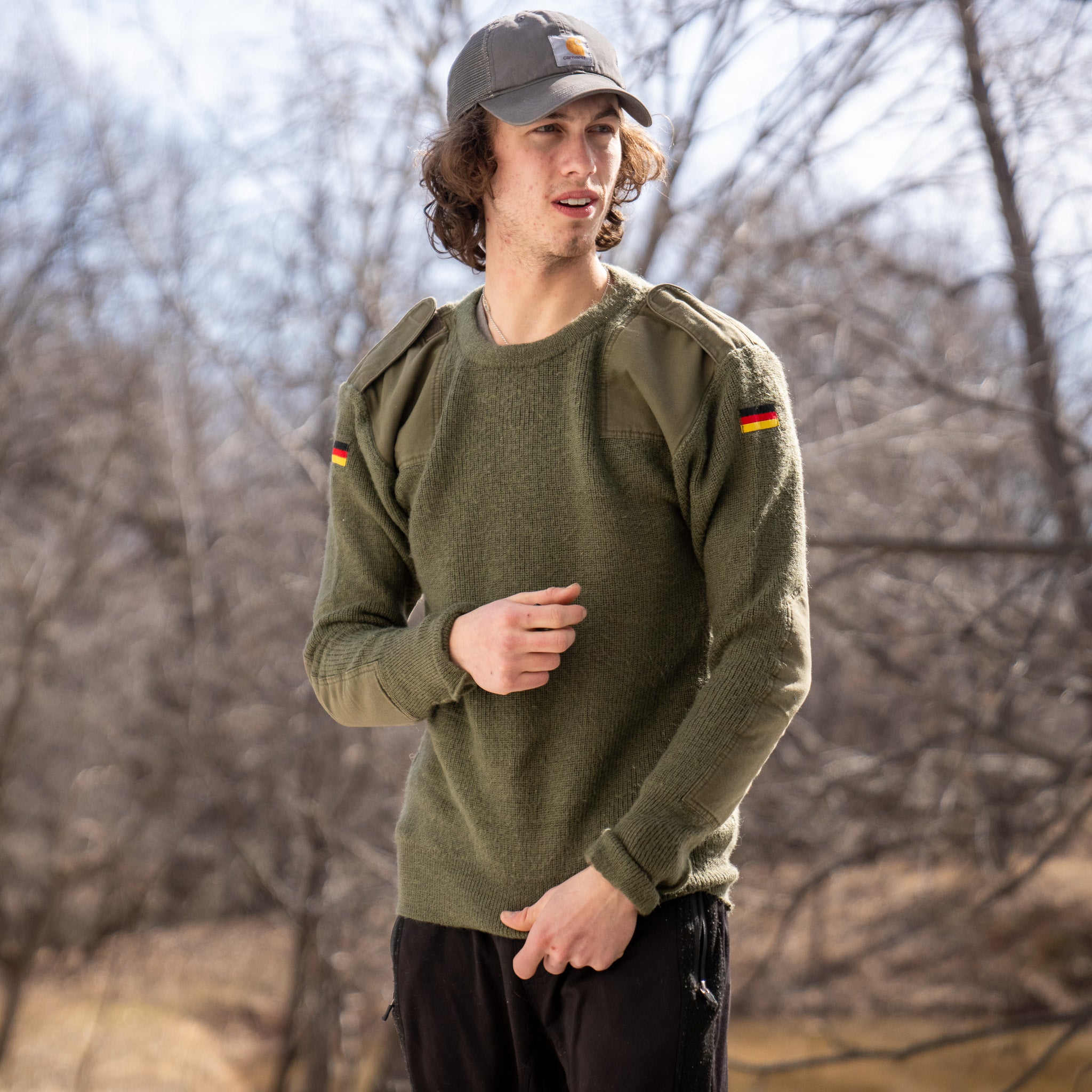 Issued German OD Green Commando Pullover Sweater