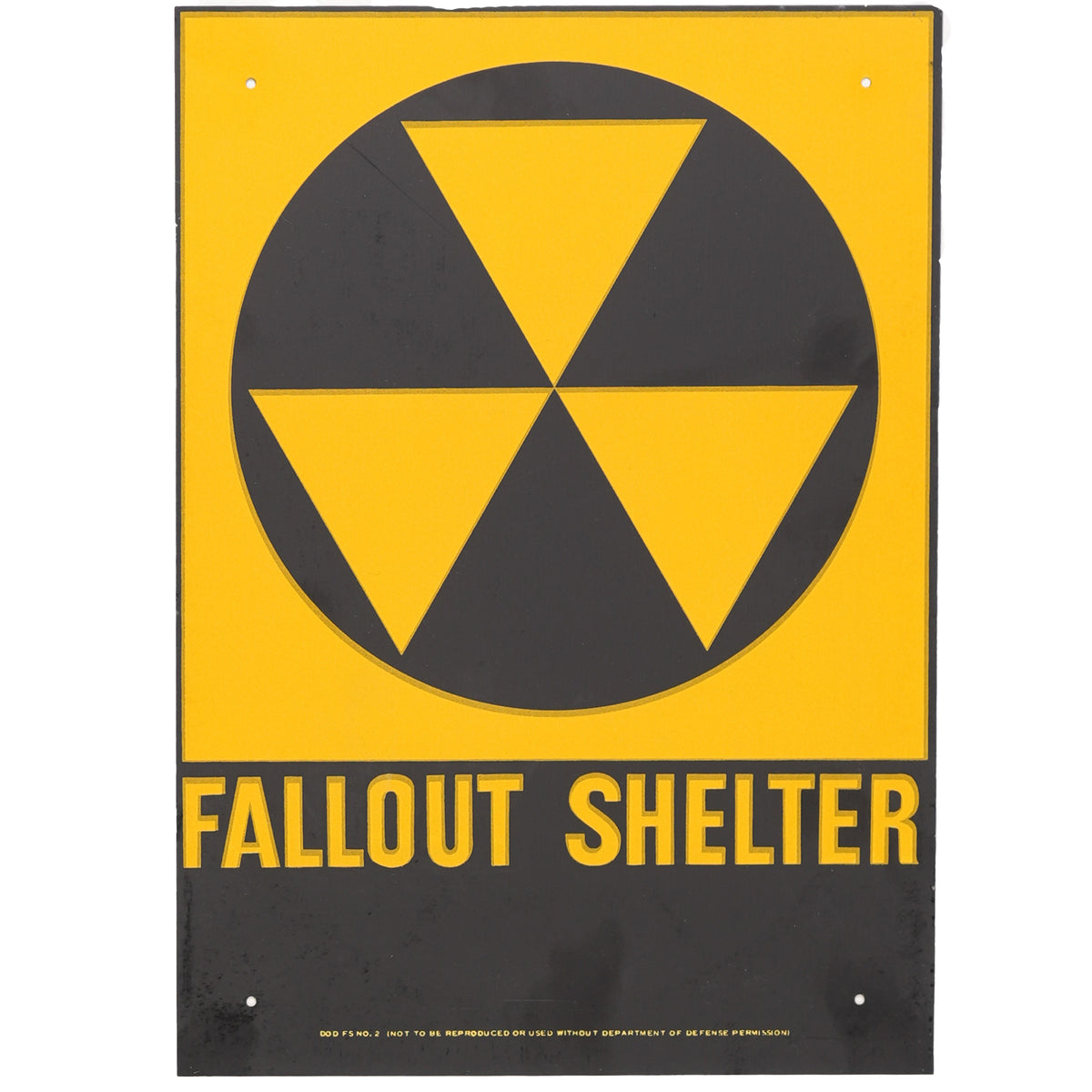 Vintage Fallout Shelter Sign