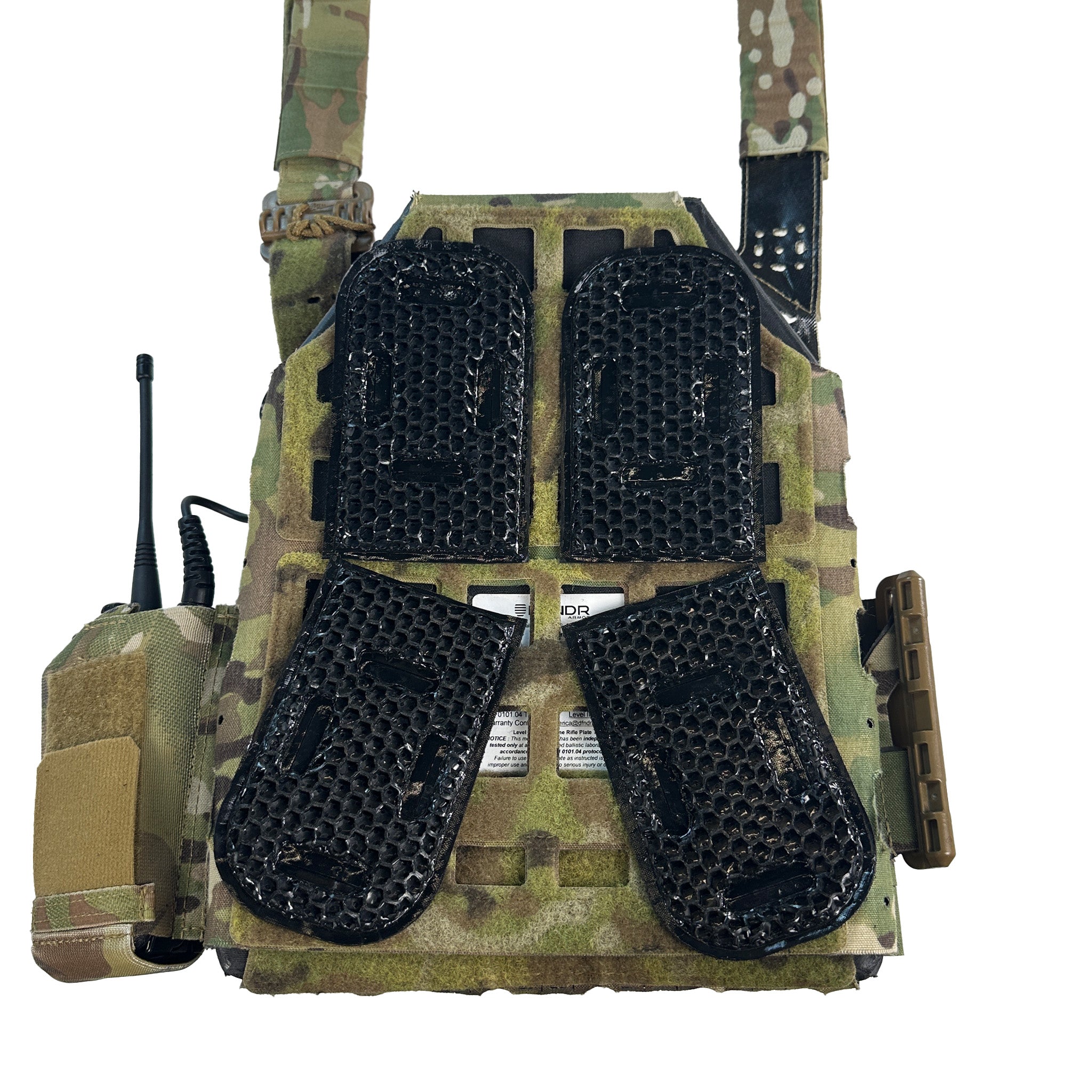ICEVENTS® Classic Plate Carrier Ventilation Pontoons (Crye AVS Harness Pad Set, hook backing, 2 / 4 / 6 Packs, fits any loop-lined plate carrier, cummerbund)