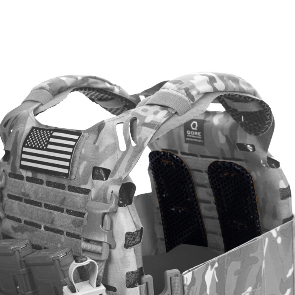 ICEVENTS® Classic Plate Carrier Ventilation Pontoons (Crye AVS Harness Pad Set, hook backing, 2 / 4 / 6 Packs, fits any loop-lined plate carrier, cummerbund)