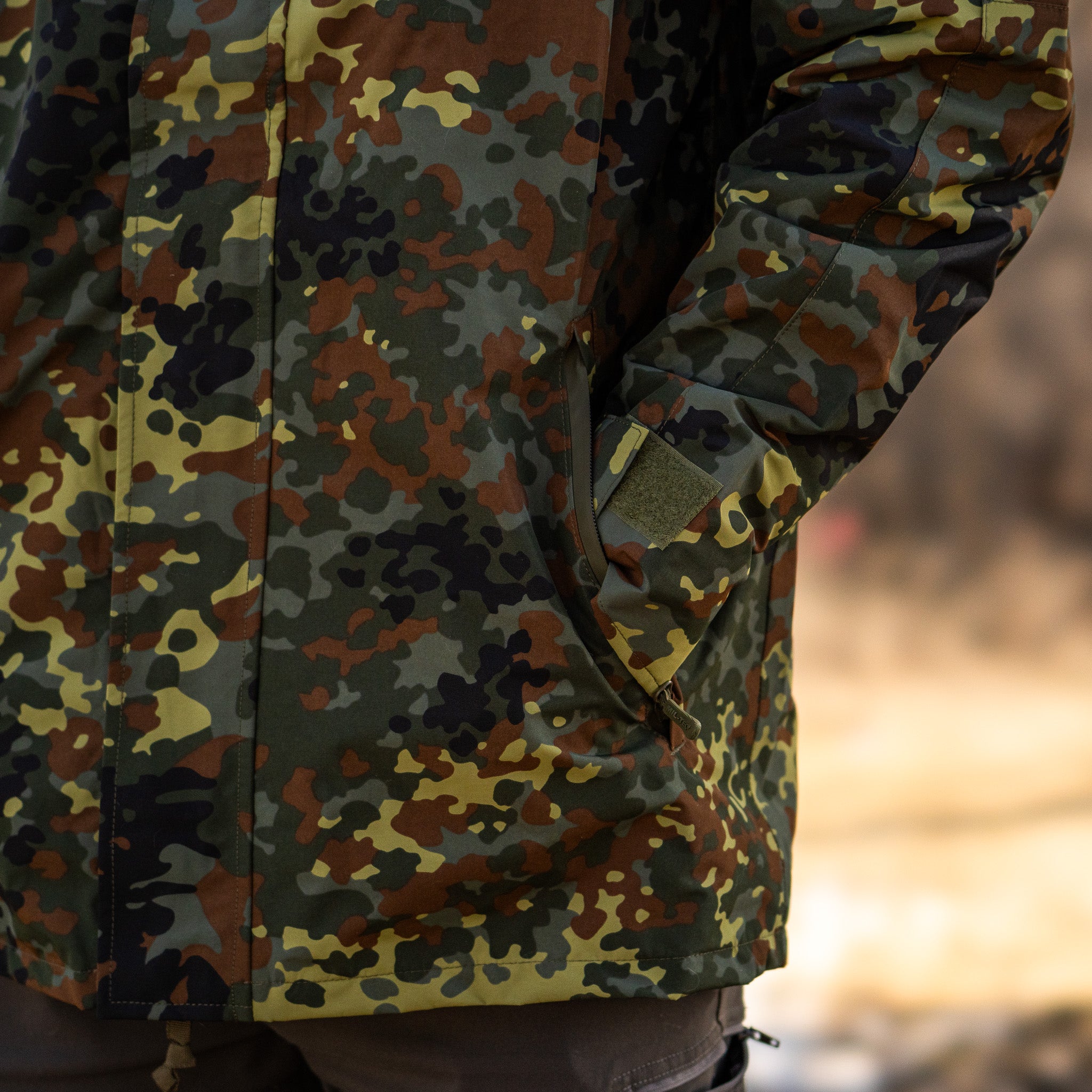 Mil-Tec Flecktarn Gen. II Trilaminate Wet Weather Jacket w/Fleece Liner