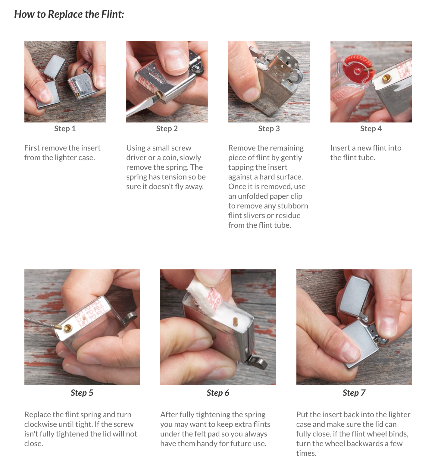 Zippo Lighter All-In-One Kit