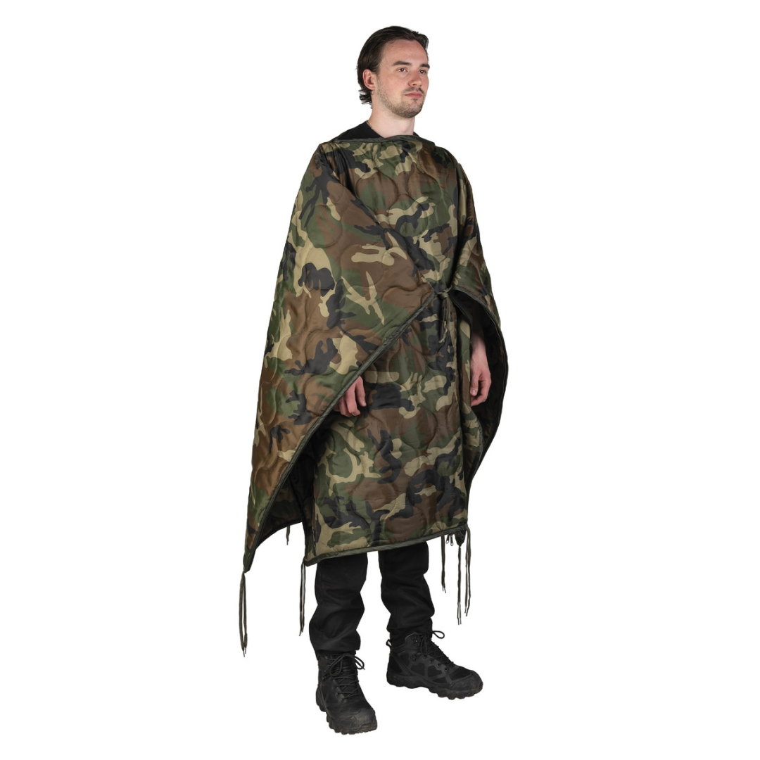 Mil-Tec M81 Woodland Multi-Function Woobie/Poncho Liner w/Stuff Mil-Tec M81 Woodland Multi-Function Woobie/Poncho Liner w/Stuff