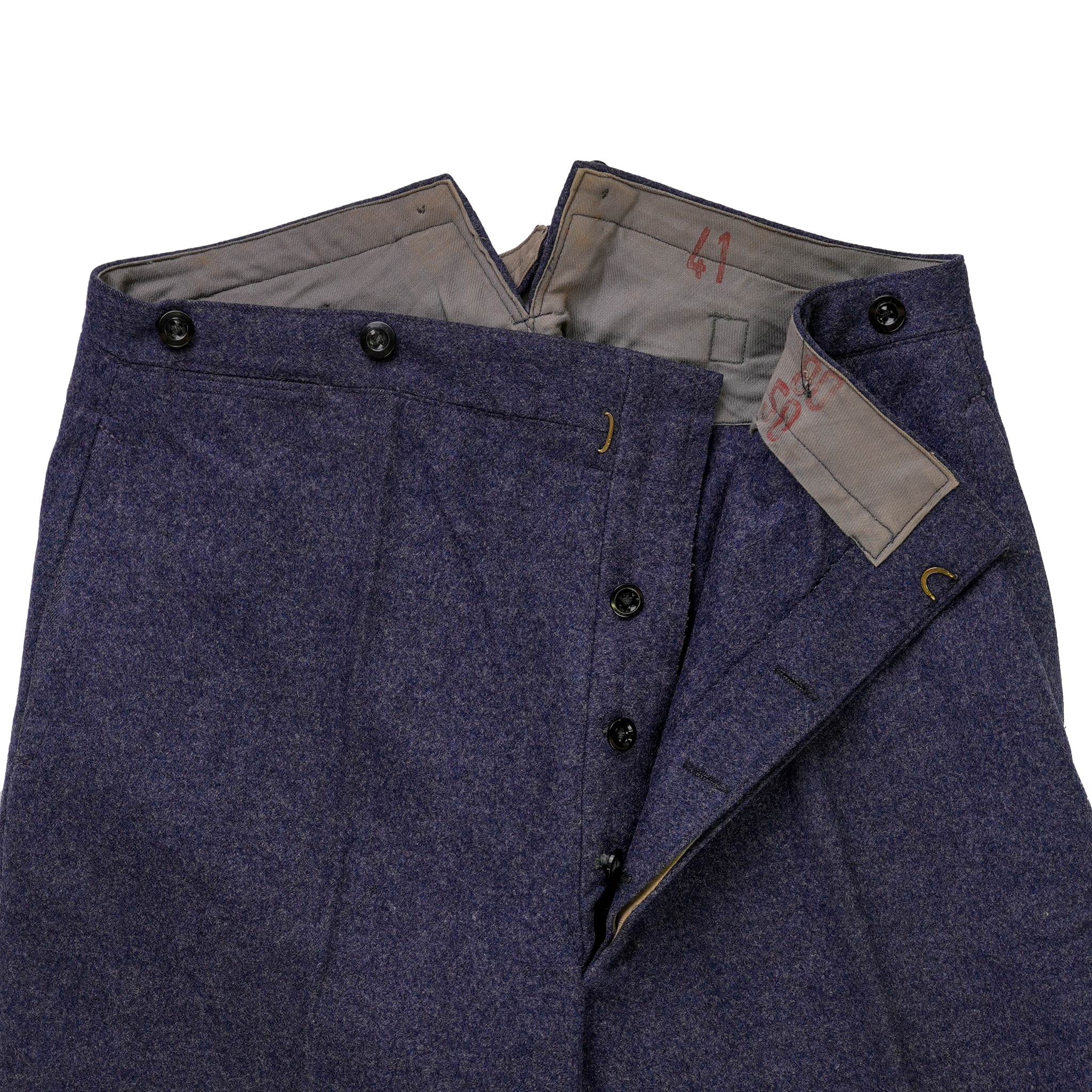Issued Swiss Buckle-Back Wool Pants