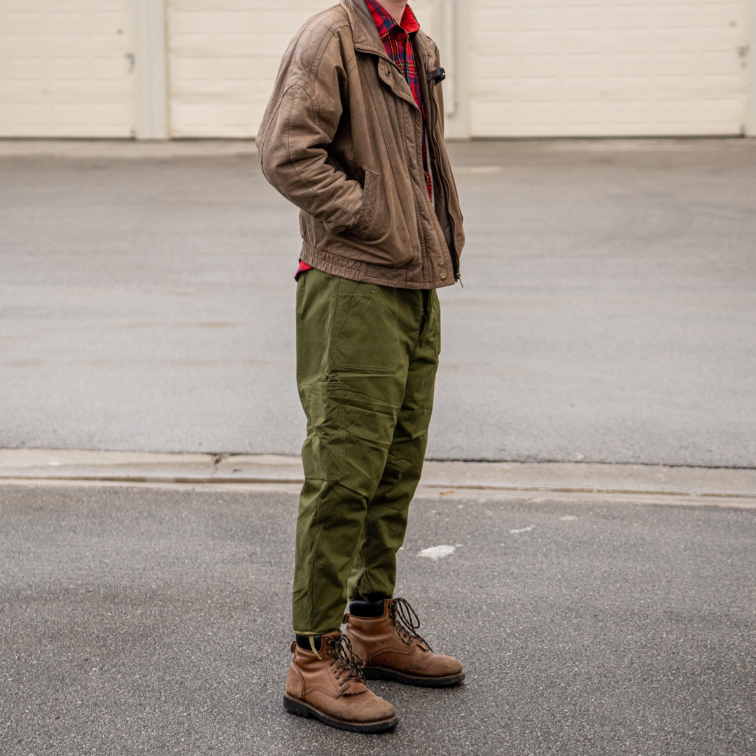 Issued Romanian OD Green Work Pants w/Liner