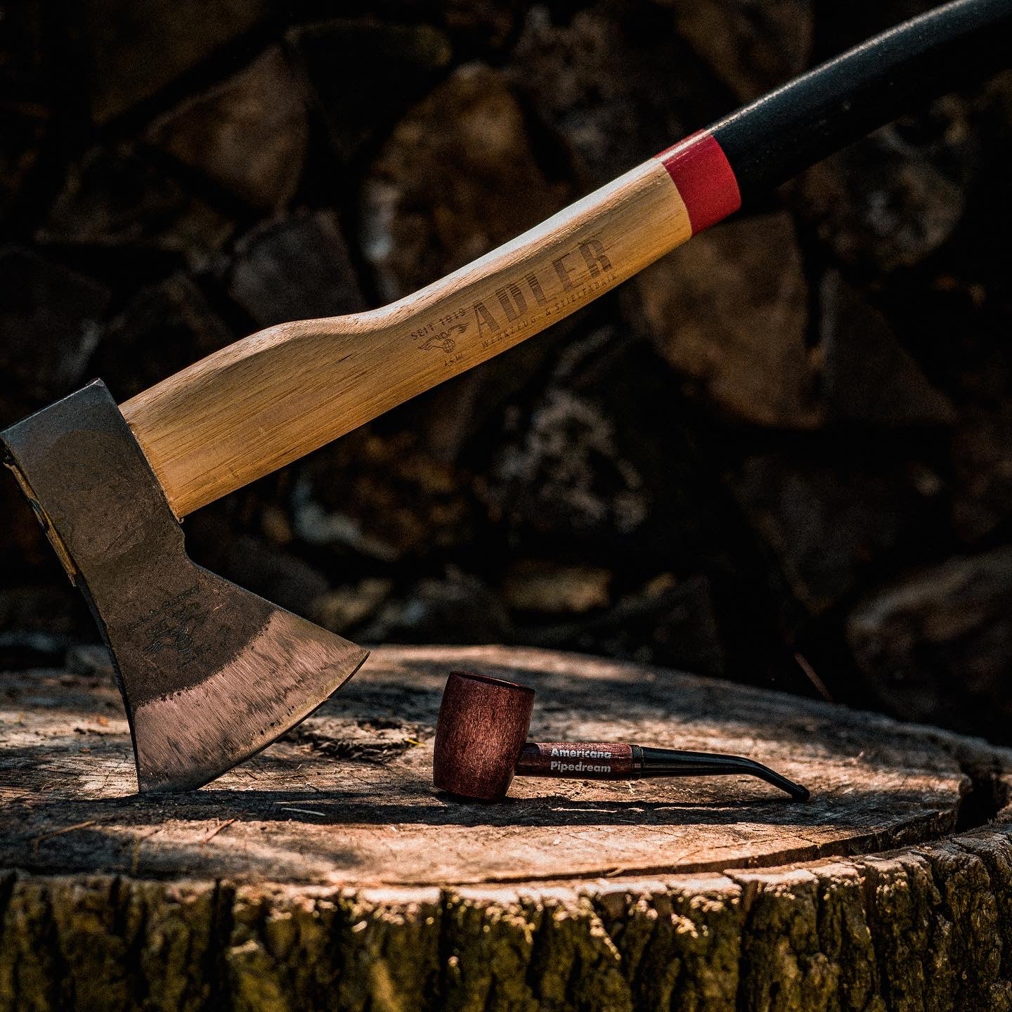 Americana Pipedream Cherry Bent Ozark Mountain Hardwood Pipe-Americana Pipedream Apparel