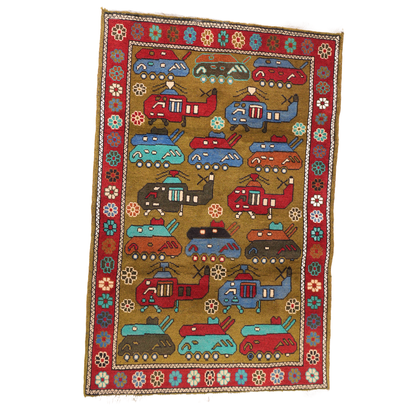 Large "Motor Pool" Afghan Rugs