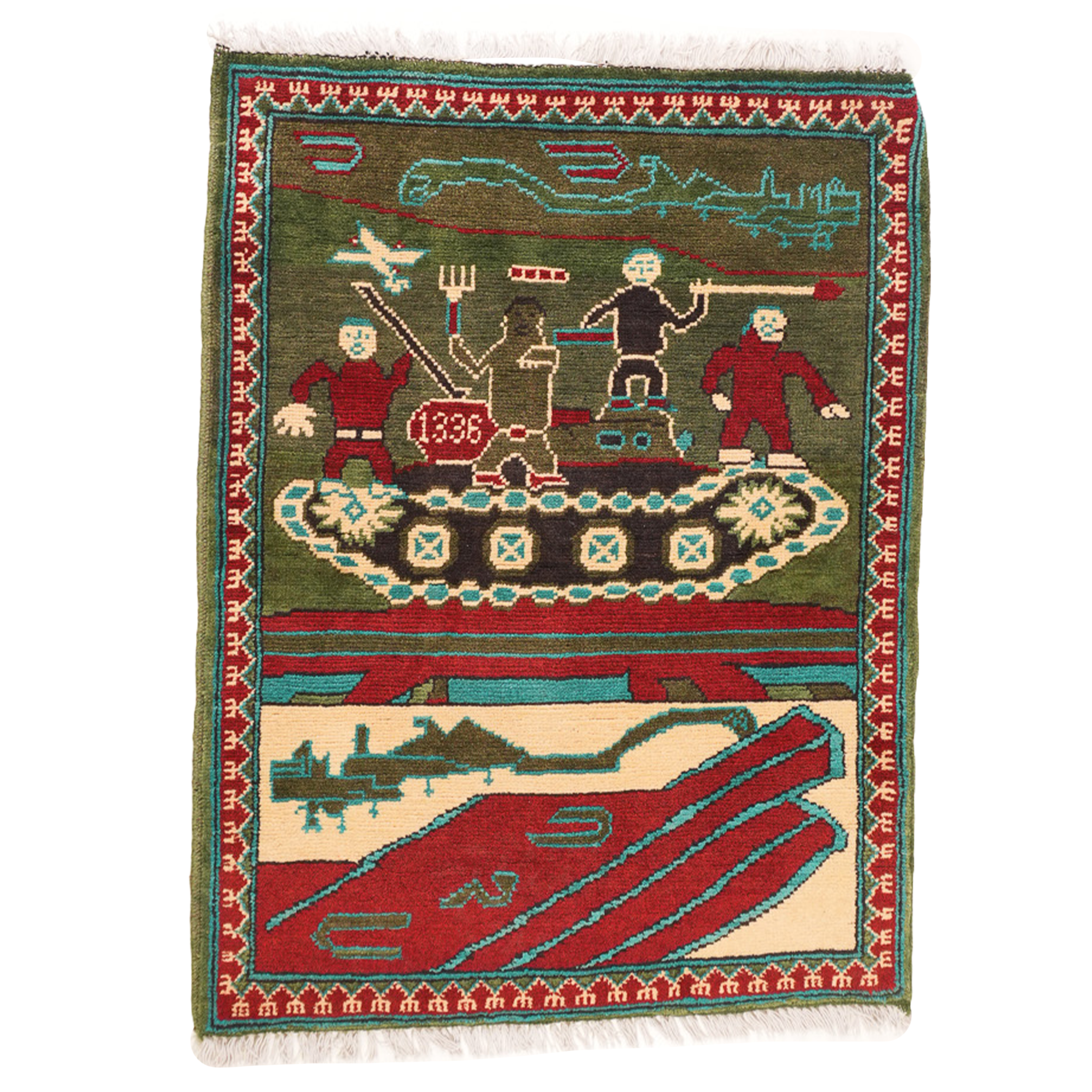 Tank Posse Afghan Rug