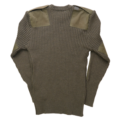 Issued British Army OD Green Wool Commando Sweater