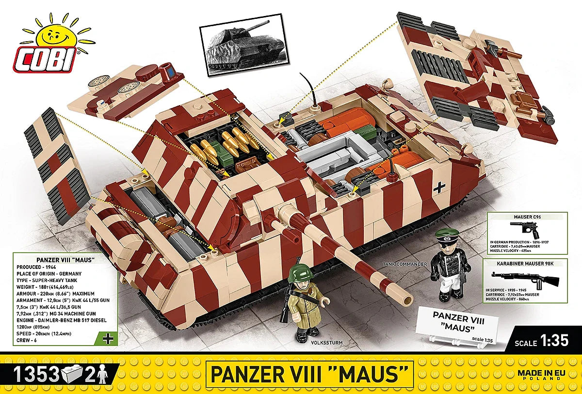 COBI Panzer VIII "Maus" Tank: Set #3138