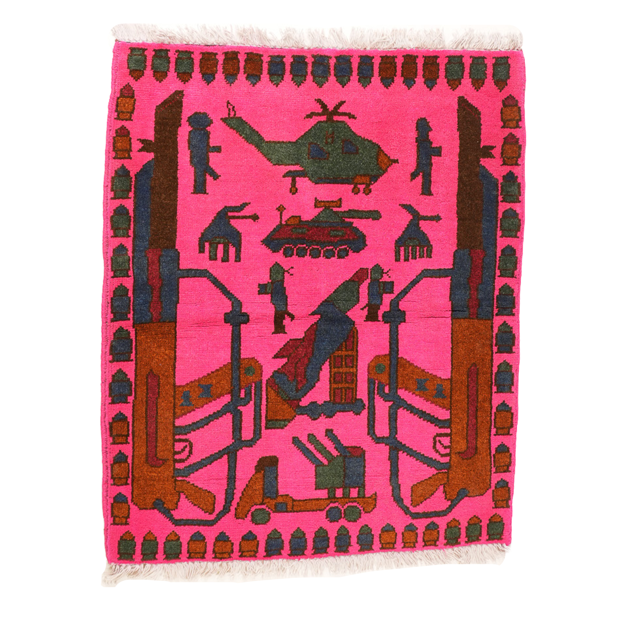 Afghan Double AK Pattern War Rug