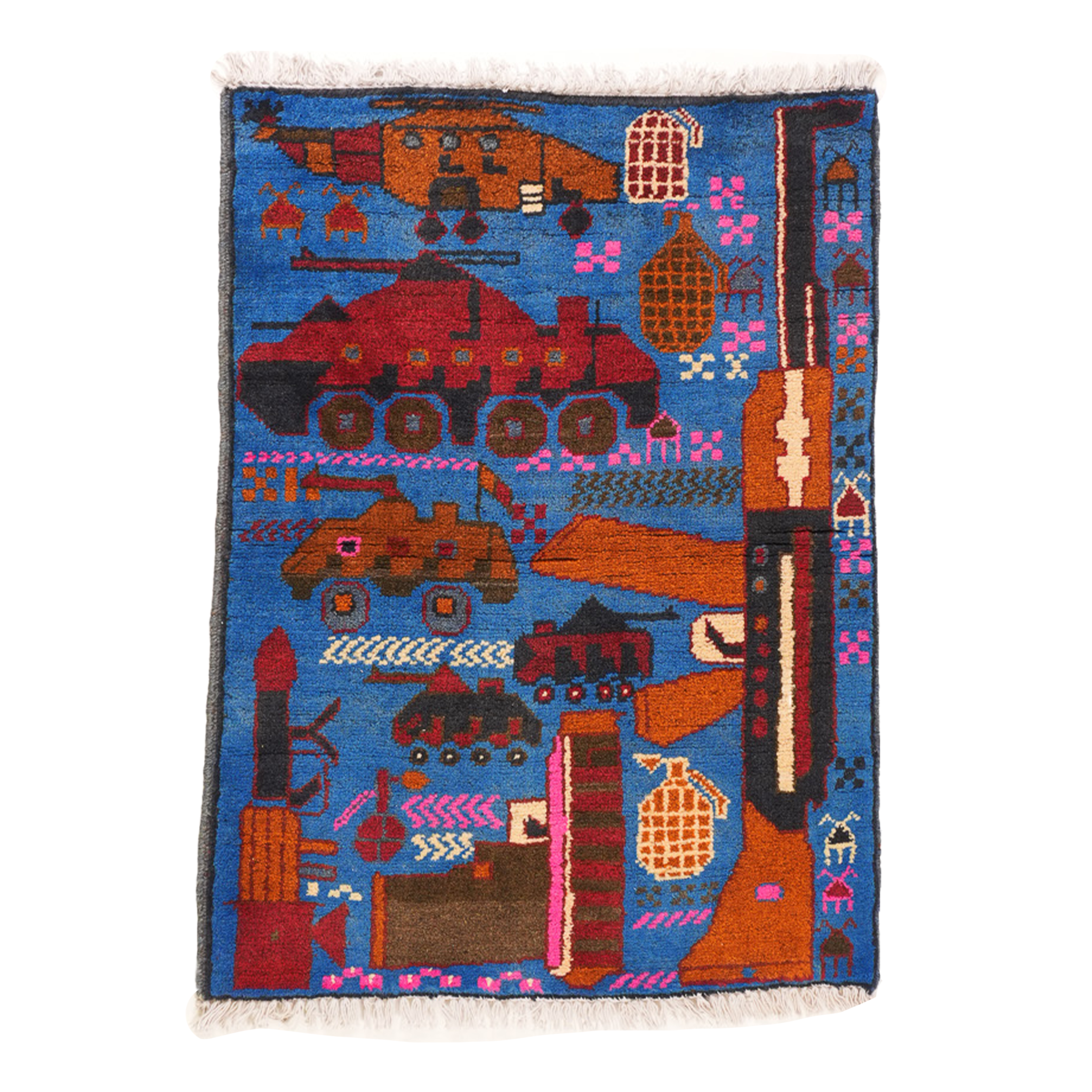 Single AK Pattern Afghan Rug