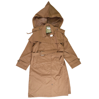 Unissued Romanian Waterproof Trenchcoat w/ Waist Belt & Hood