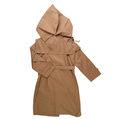 Unissued Romanian Waterproof Trenchcoat w/ Waist Belt & Hood