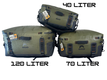 40 Liter, 70 Liter, & 120 Liter Fully Waterproof & Submersible RGD Luggage