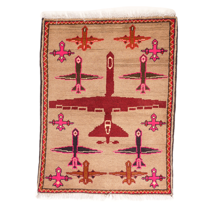 Drone Pattern Afghan War Rug