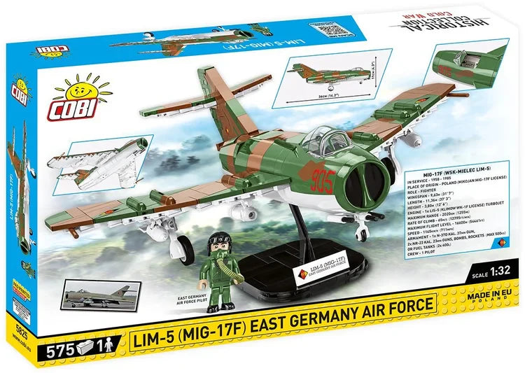 COBI LIM-5 (MIG-17F) East Germany Air Force Jet: Set #5825
