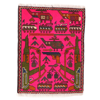 Afghan Double AK Pattern War Rug