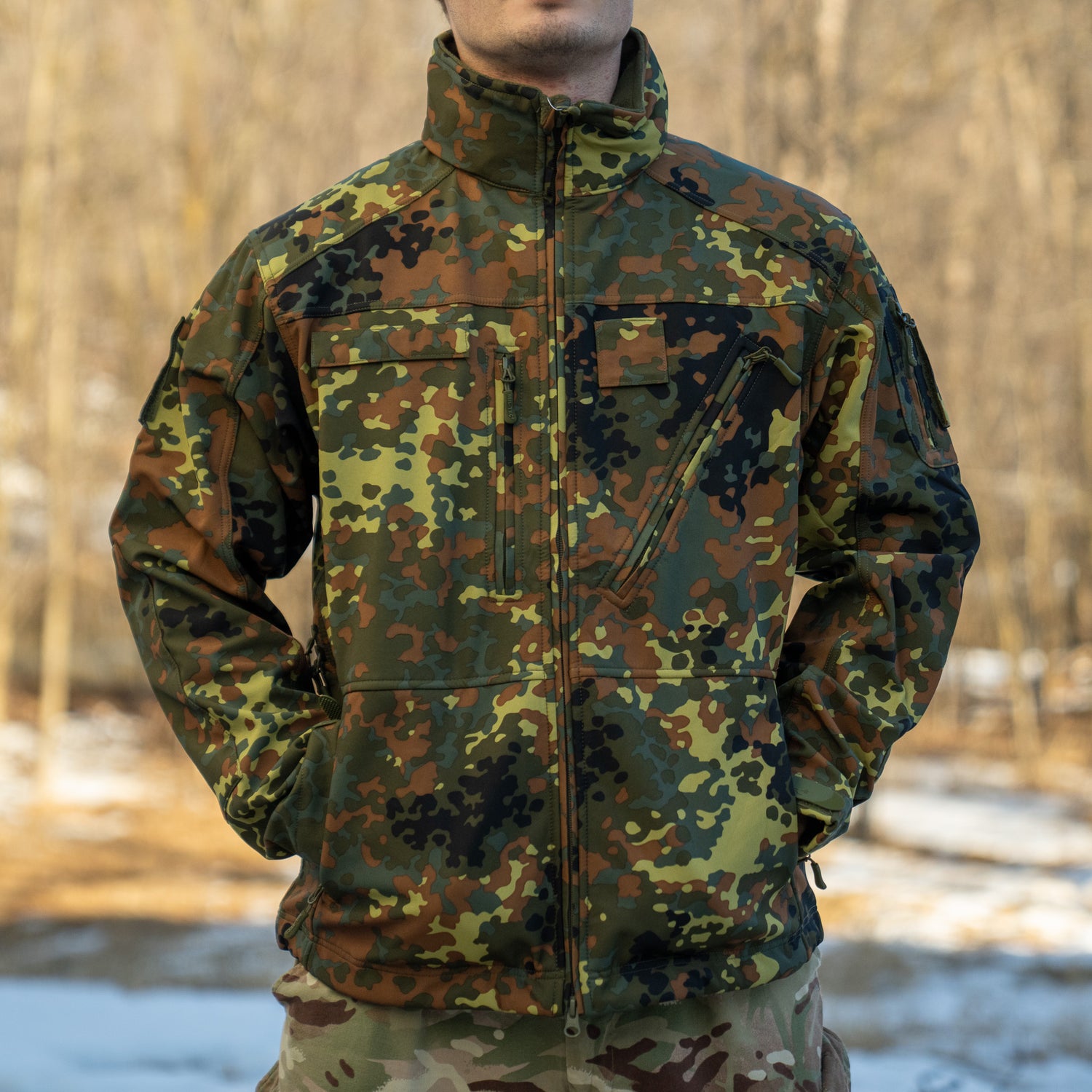 Miltec Multicam Fleece Jacket Mil-Tec Flecktarn Softshell Jacket