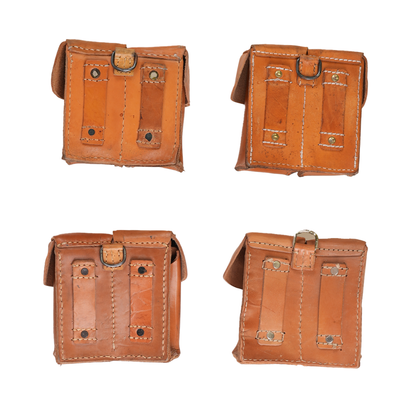 Issued Serbian Leather Double Mauser/SKS Stripper Clip Pouch