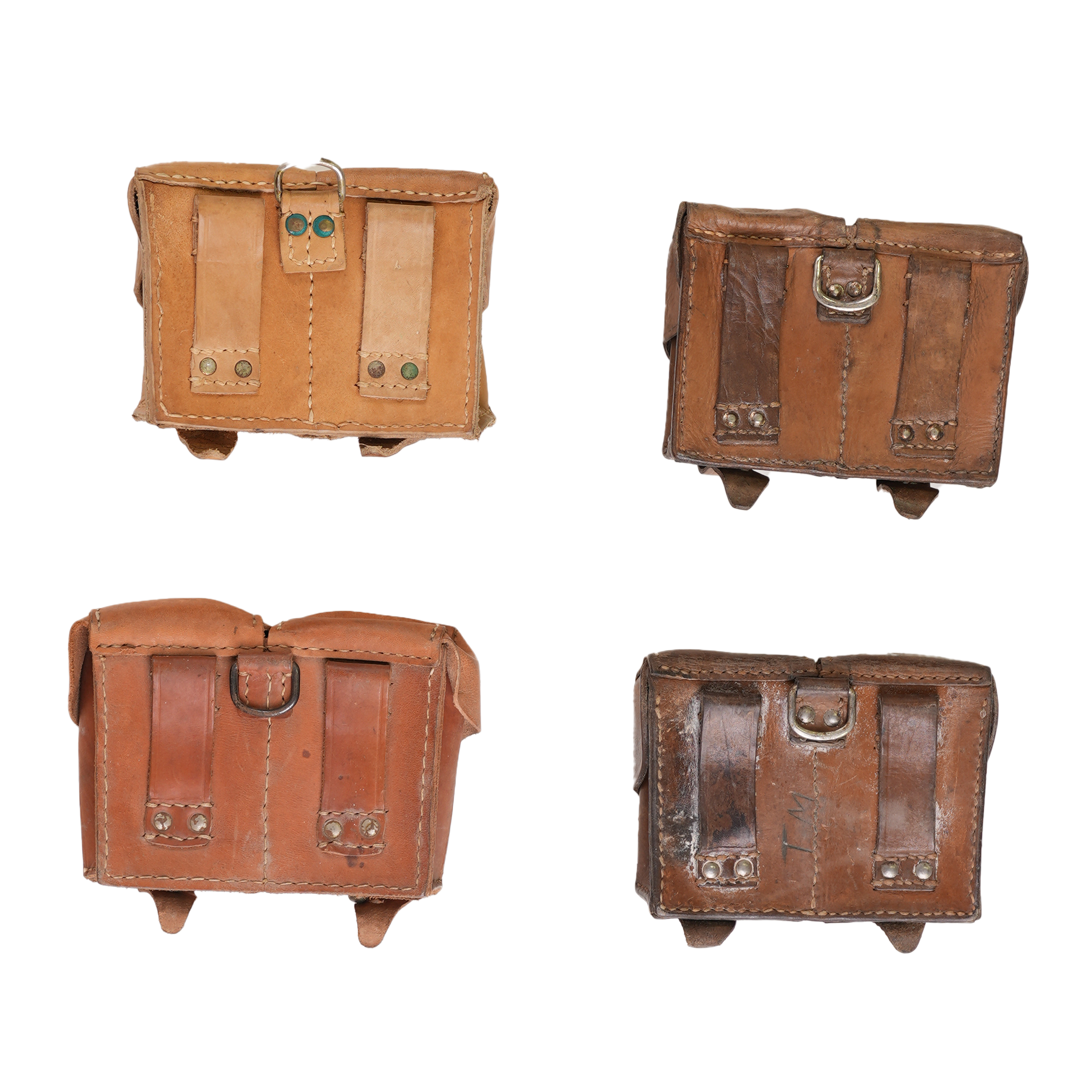 Issued Serbian Leather Double Mauser/SKS Stripper Clip Pouch