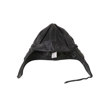 Mil-Tec Black Leather Aviation Helmet